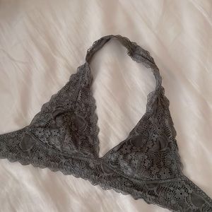 Gray Free People Halter Bralette